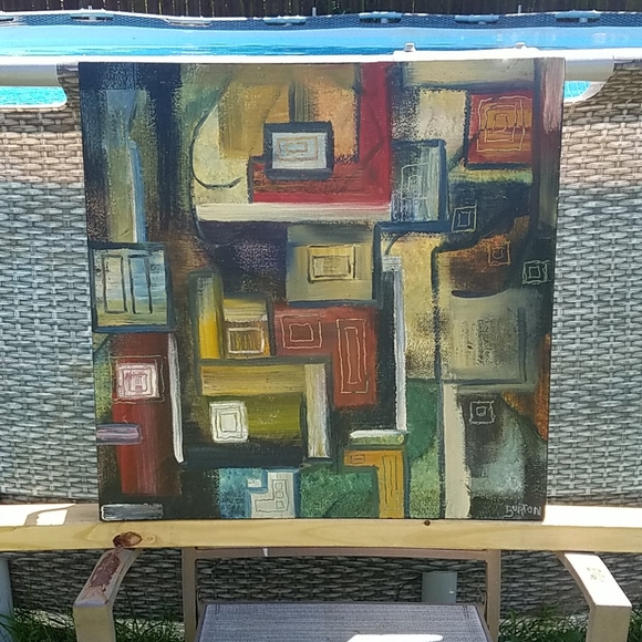 Burton Other - Original Abstract Artwork on Canvas, 24" x 24"